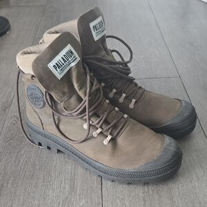 Palladium Men's Olive Brown Lace-Up Hiking Boots